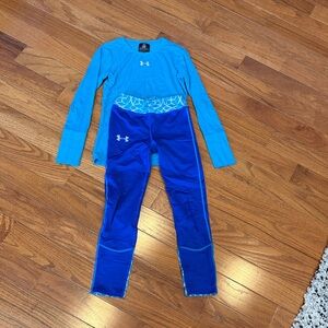 Under Armour Teal and Royal Blue Workout Ensemble